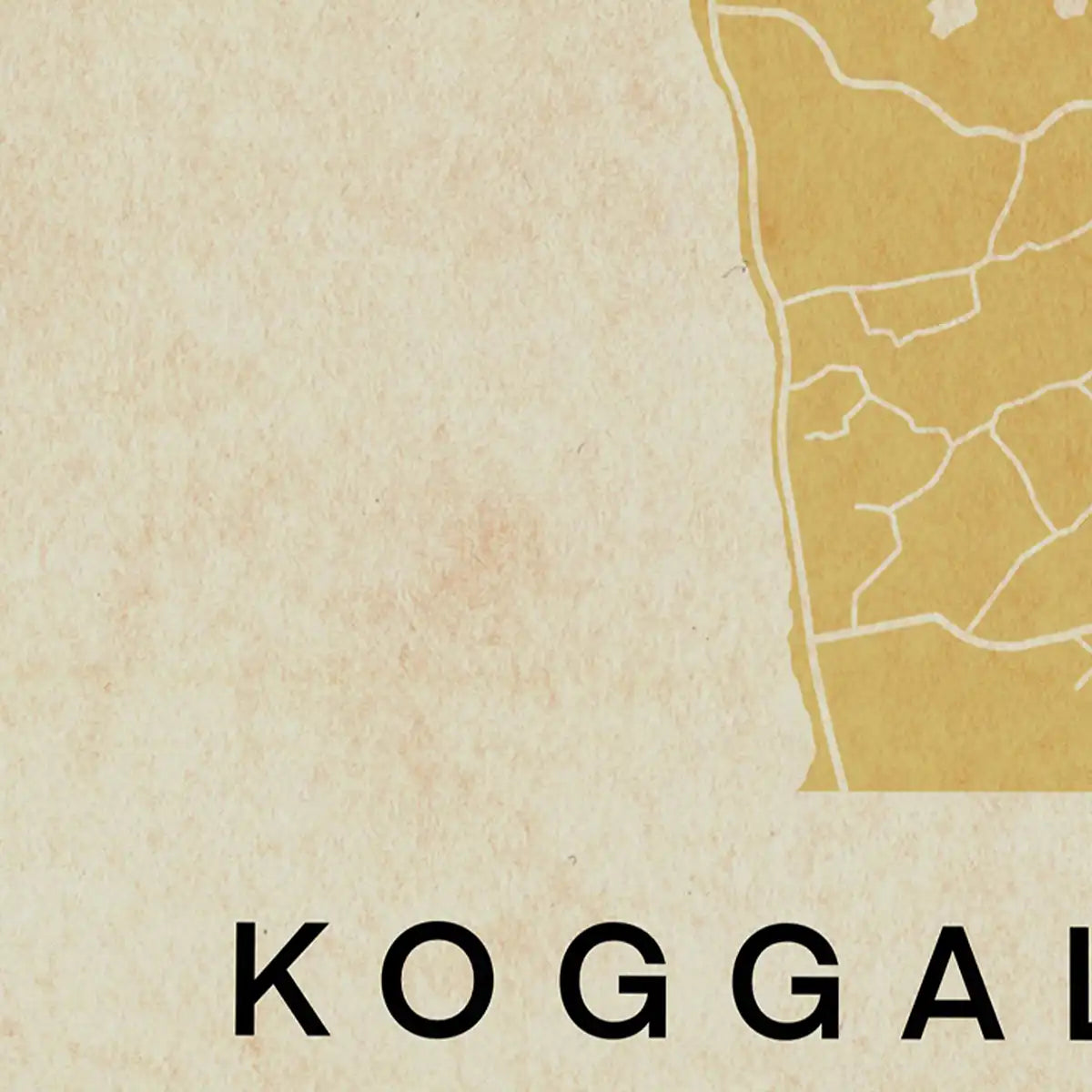 Close-up of the Koggala map poster