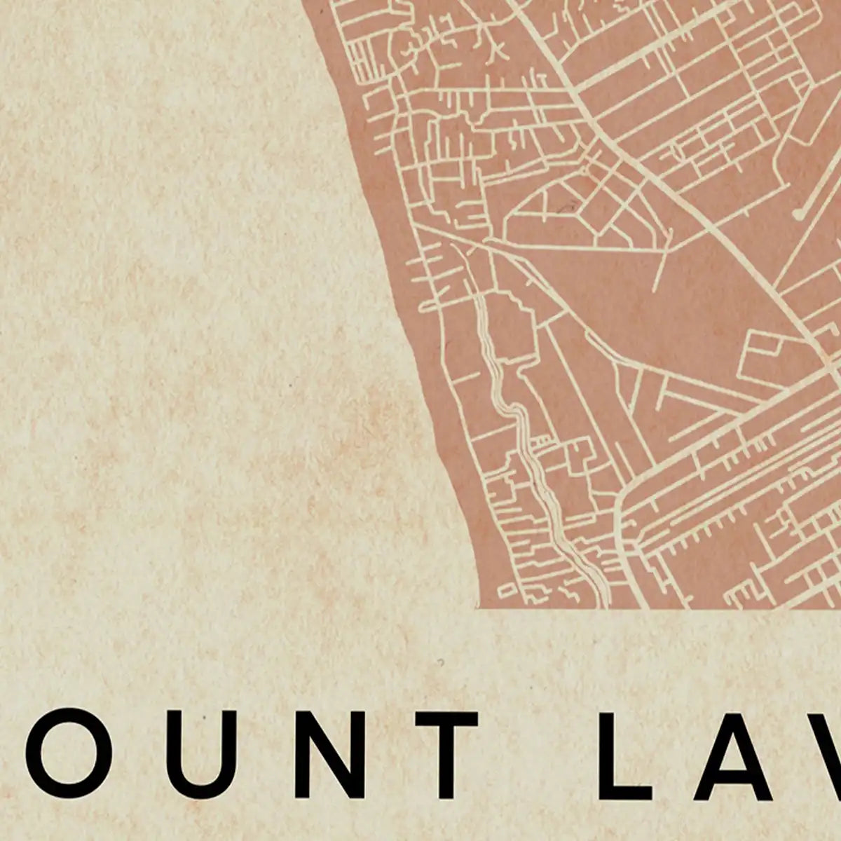 Close-up of the Mount Lavinia map poster