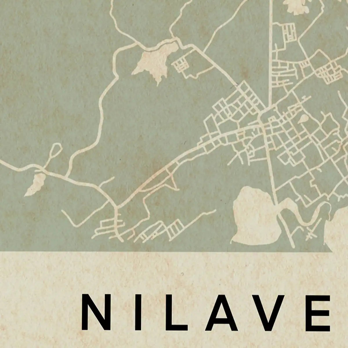Close-up of the Nilaveli map poster
