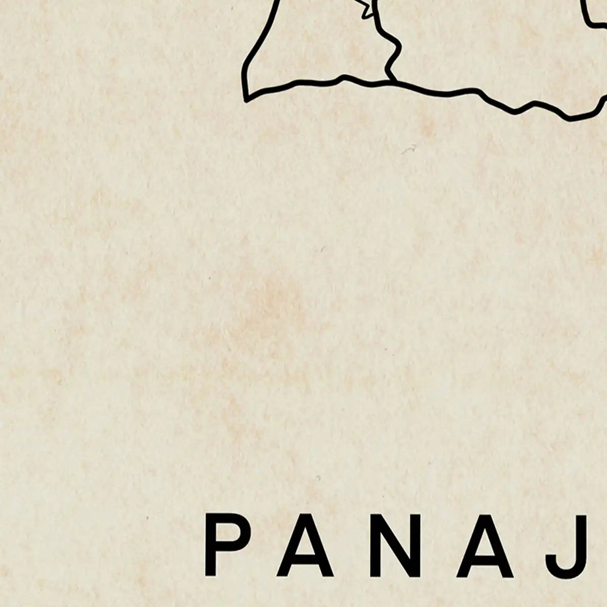 A close-up of Panaji Map Poster