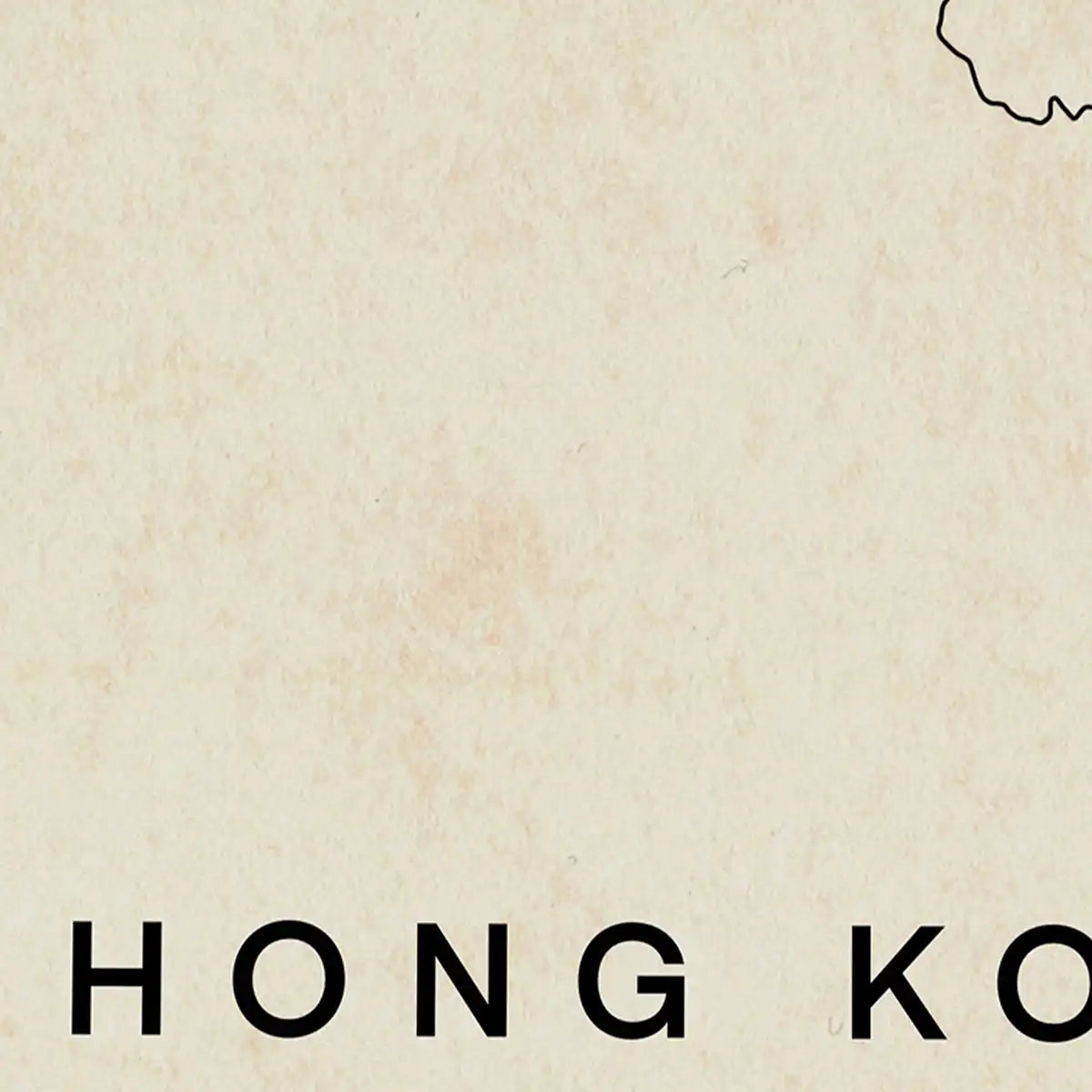Close-up of the Hong Kong map poster