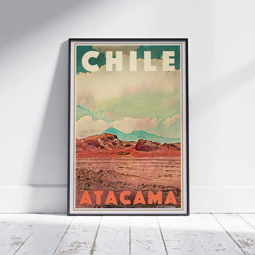 Limited edition Atacama Desert travel poster – Chile wall art by Alecse
