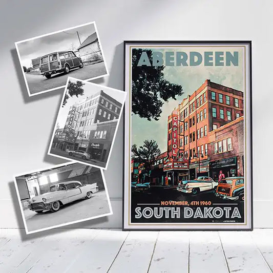 Personalized Commissioned Art by Alecse, specializing in creating custom retro posters from your photos
