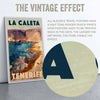 Detail of Alecse's half-tone render on La Caleta Tenerife Poster