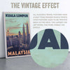 Détail macro du rendu en demi-teinte d'Alecse sur Kuala Lumpur Malaisie Poster