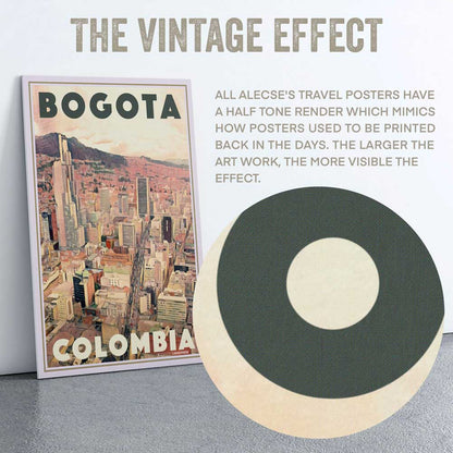 Alecse's halftone closeup on the letter of the Bogota poster