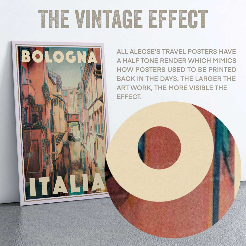 Close-up of the halftone in the Bologna poster by Alecse