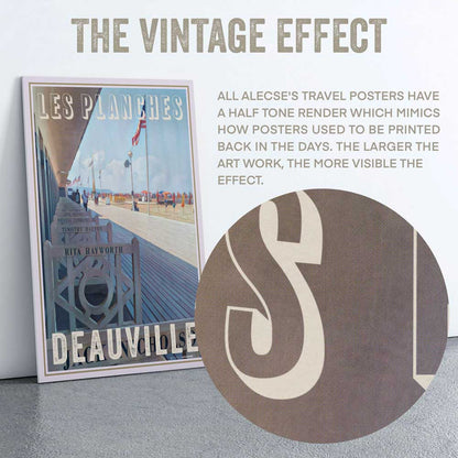 Macro of the top title letters showcasing Alecse’s signature half-tone render style with a focus on Deauville