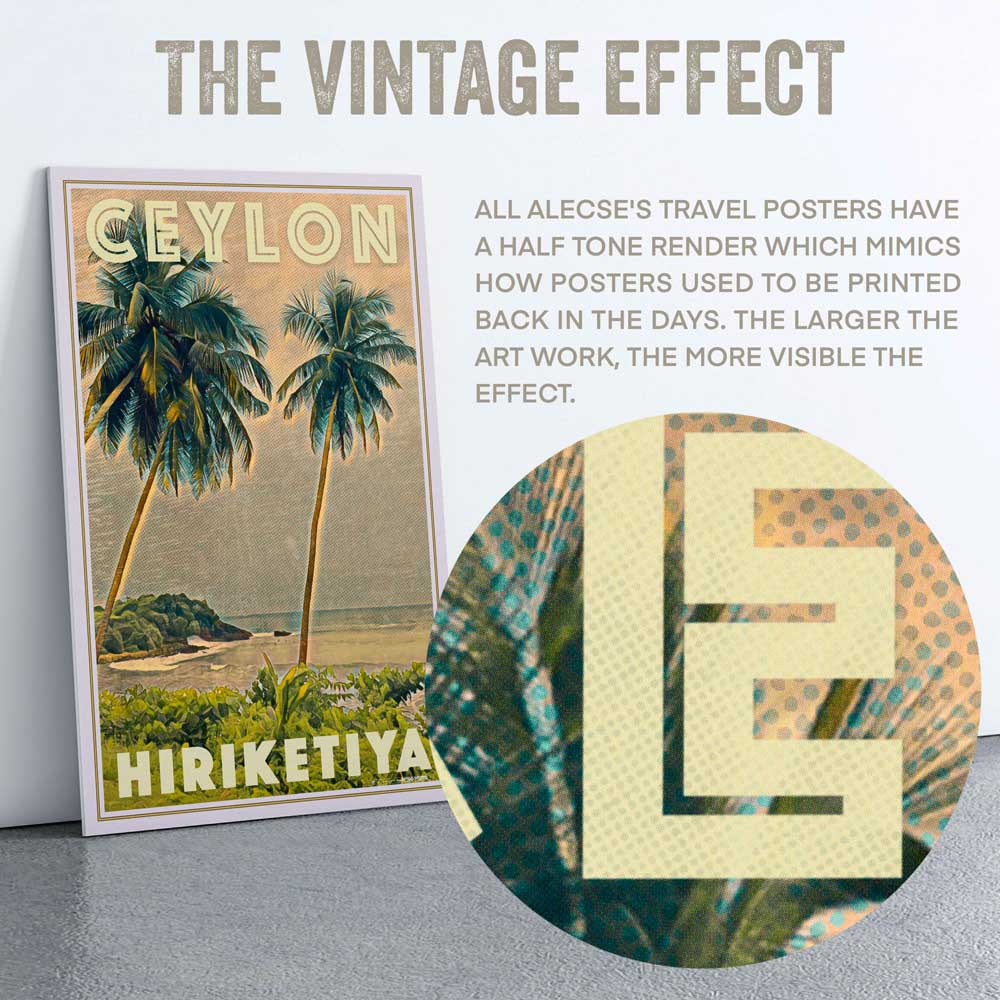 Detailed Half-Tone Effect on 'Hirikitiya Left' Poster Showcasing Vintage Style