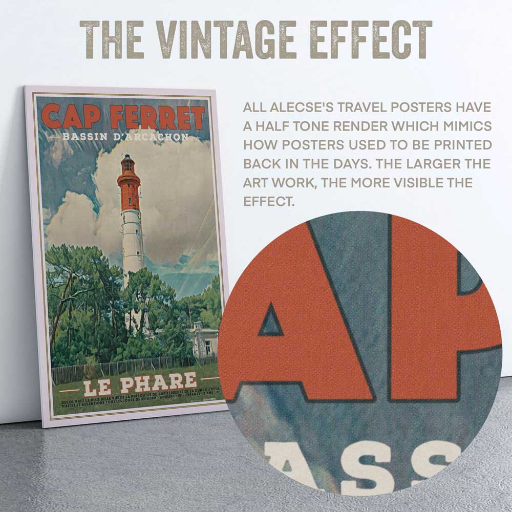 Cap Ferret Lighthouse Art in Hanging Frame, Limited Edition Series by Alecse
