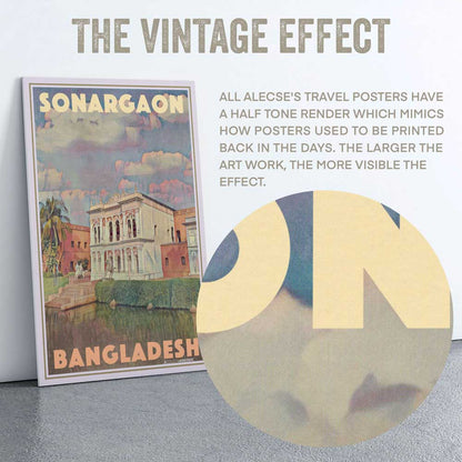 Detailed macro view near the poster’s title, emphasizing Alecse’s signature half-tone render style