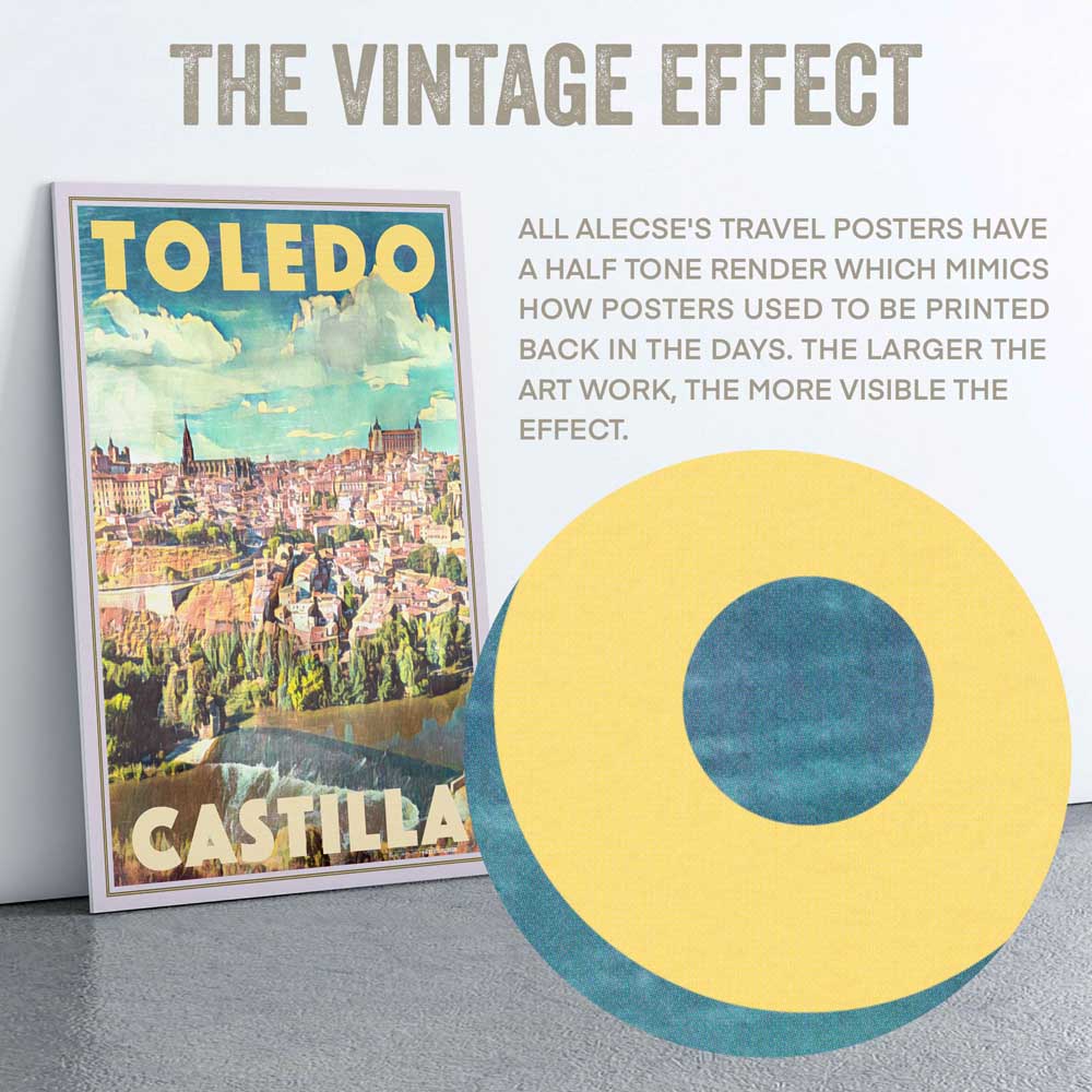 Closeup of the halftone in the Toledo poster by Alecse