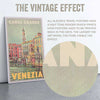 Macro view of the Venice poster highlighting Alecse’s signature half-tone render effect, adding a vintage texture