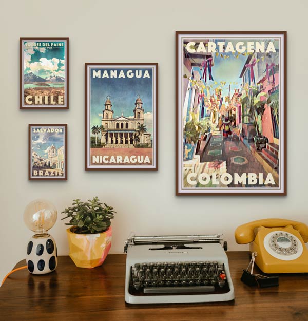 vintage posters framed