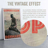 Detailed view of Alecse's signature halftone style on Copenhagen Denmark Travel Poster