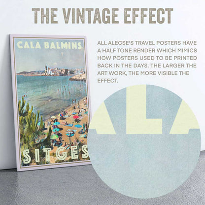 Close-up of the half -tone texture in Alecse's poster of Sitges