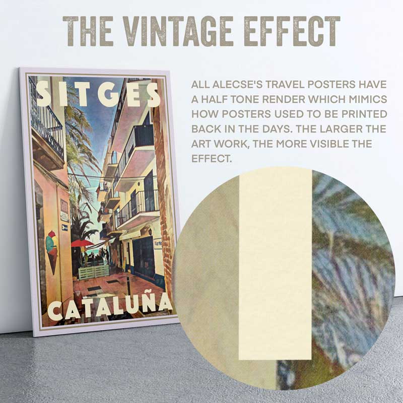 Close-up of the Sitges poster