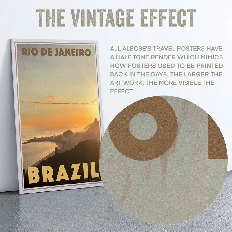 Macro shot of the halftone effect on the Rio de Janeiro Sunset collector edition.