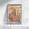 Affiche Boston Massachusetts par Alecse | Édition Collector 20ex