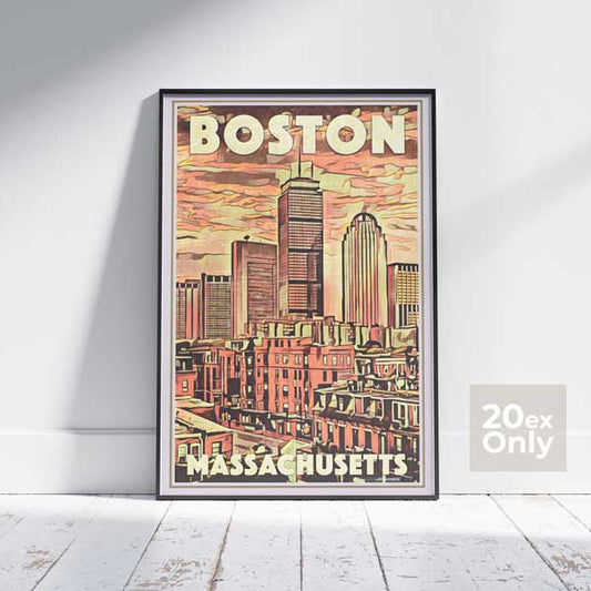 Boston poster Massachusetts by Alecse | Collector Edition 20ex