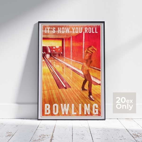 Classic Bowling Poster by Alecse titled it's how you roll | Collector Edition 20ex