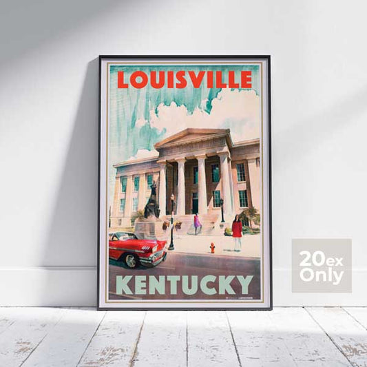Affiche Louisville Kentucky par Alecse | Affiche de voyage aux États-Unis en édition collector | 20ex