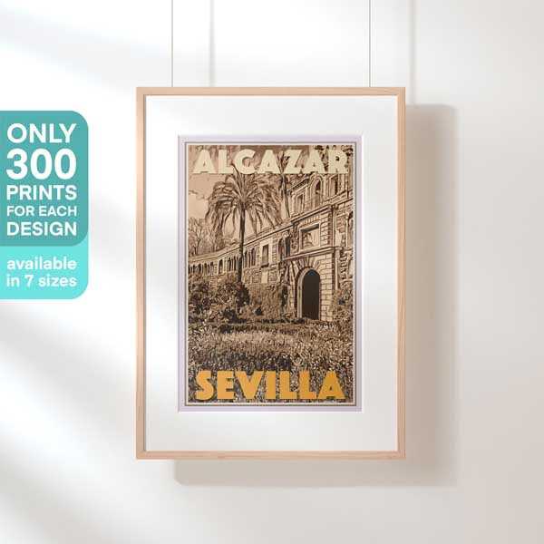 Limited Edition Sevilla poster Alcazar | 300ex | Spain Travel Poster