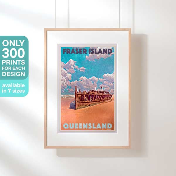 Limited Edition Australia Travel poster | Maheno Wreck by Alecse | 300ex