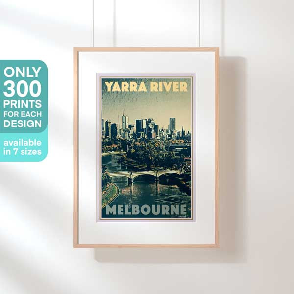 Affiche de Melbourne en édition limitée Rivière Yarra