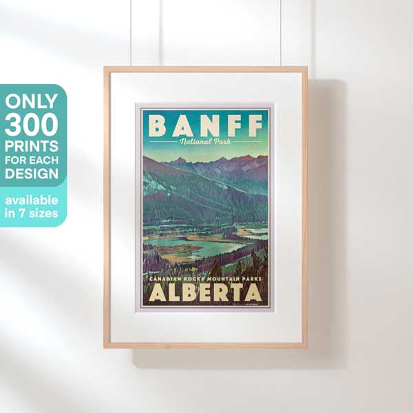 Limited Edition Canada Travel Poster of Banff National Park, Alberta