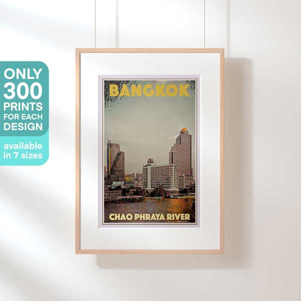 Limited Edition Bangkok poster | 300ex | Chao Phraya River by Alecse