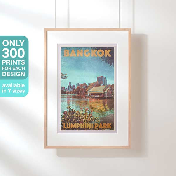 Limited Edition Bangkok poster | Lumphini Park Lake Poster