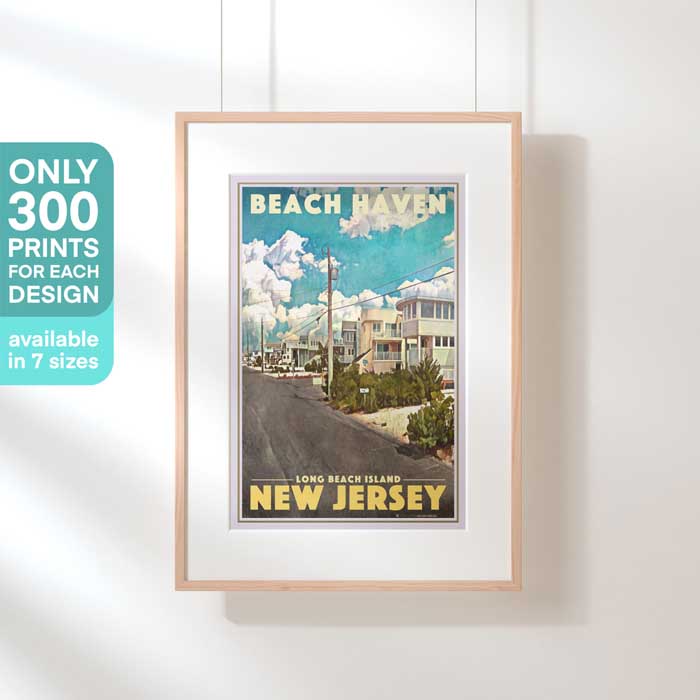 Limited Edition Long Beach Island poster of New Jersey | Beach Haven by Alecse