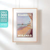 Biarritz Miramar 2 est une affiche en édition limitée d'Alecse imprimée à 300ex