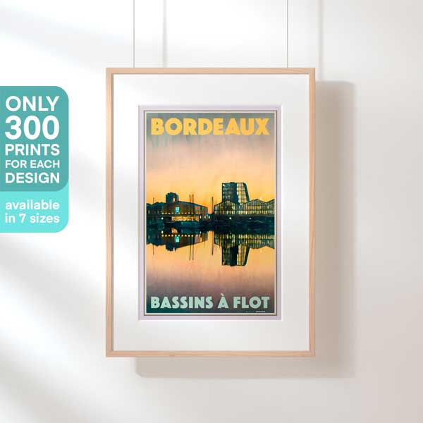 Affiche édition limitée Bordeaux | Bassins à Flot par Alecse