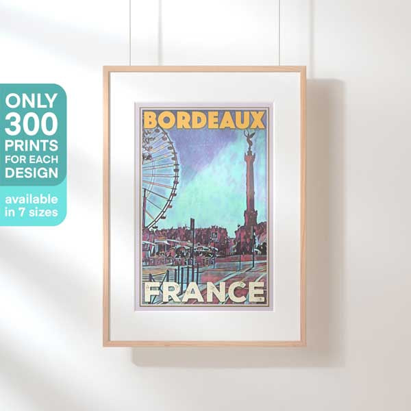 Limited Edition Bordeaux poster | Quinconces by Alecse