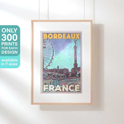 Limited Edition Bordeaux poster | Quinconces by Alecse