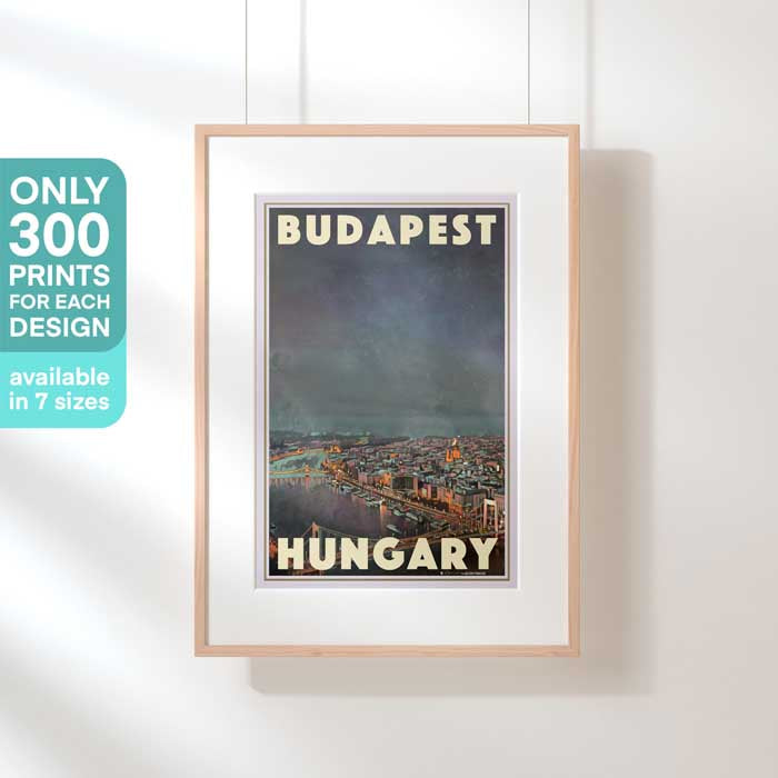 Limited Edition Hungary Travel Poster of Budapest