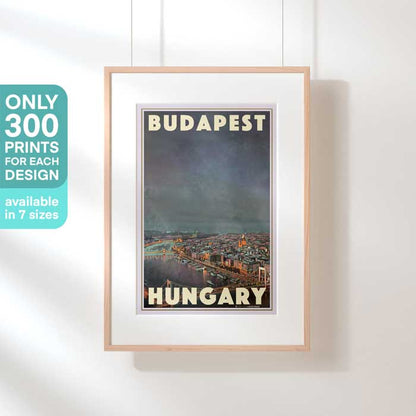 Limited Edition Hungary Travel Poster of Budapest
