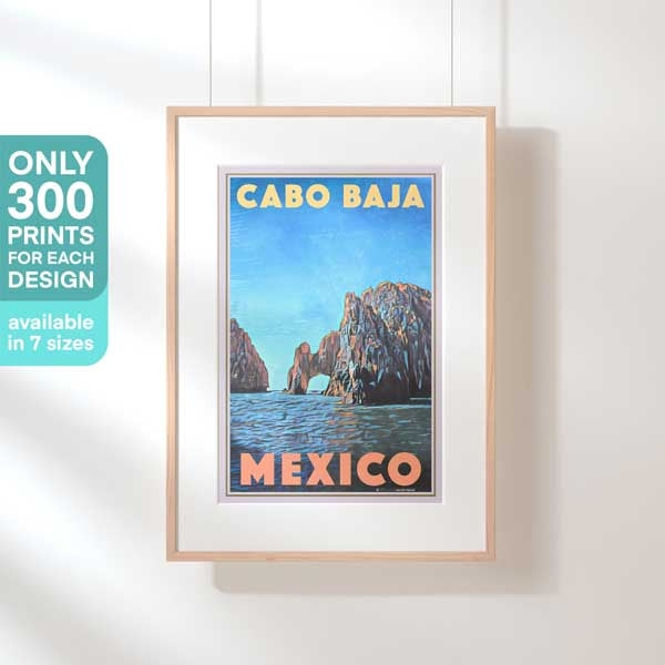 Limited Edition Mexico poster of Cabo Baja
