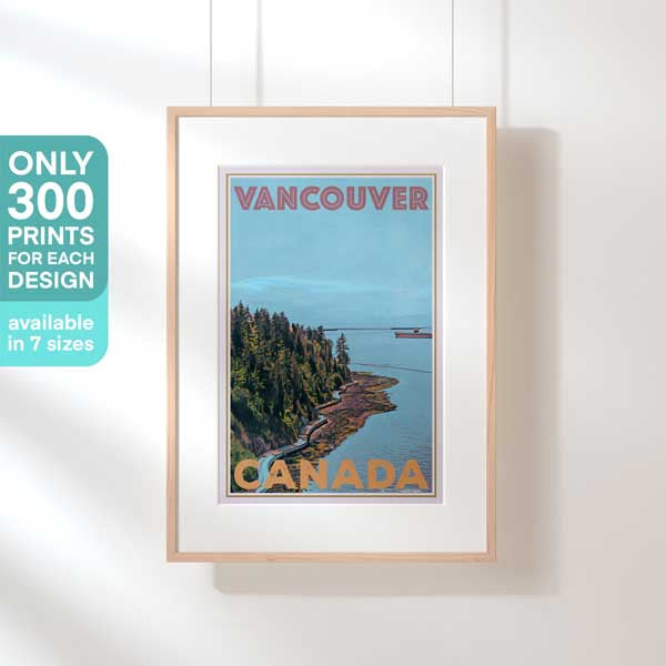 Affiche de Vancouver en édition limitée 'Seawall' par Alecse | 300ex