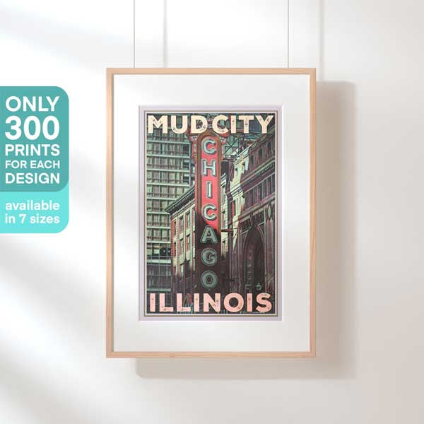 Limited Edition Chicago poster | Mud City by Alecse