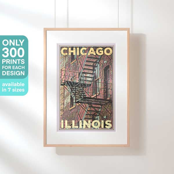 Limited Edition Brown Stone Print of Chicago