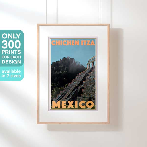Limited Edition Chichen Itza poster of Mexico