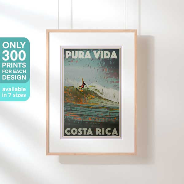 Limited Edition Pura Vida print Costa Rica | Surf Poster by Alecse | 300ex