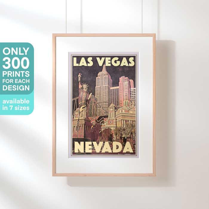 Limited Edition Las Vegas Travel Poster of Nevada | Crazy Vegas