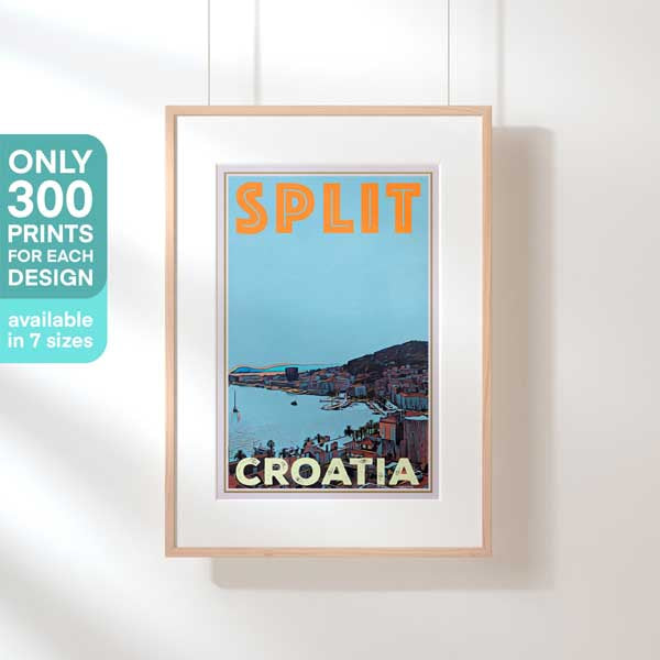 Panorama d'affiches divisées en édition limitée | Croatie Galerie Wall Print de Split