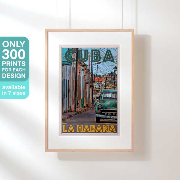 Limited Edition Classic Cuba Print | Habana Old Car Left by Alecse