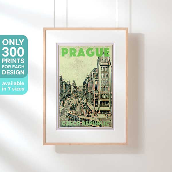 Limited Edition Green Prague poster by Alecse | 300ex