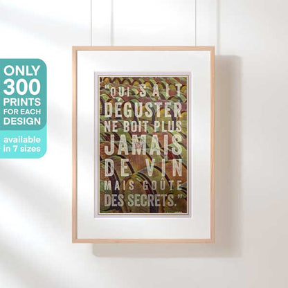 Limited Edition Bordeaux poster | Dali's Wine quote on wine